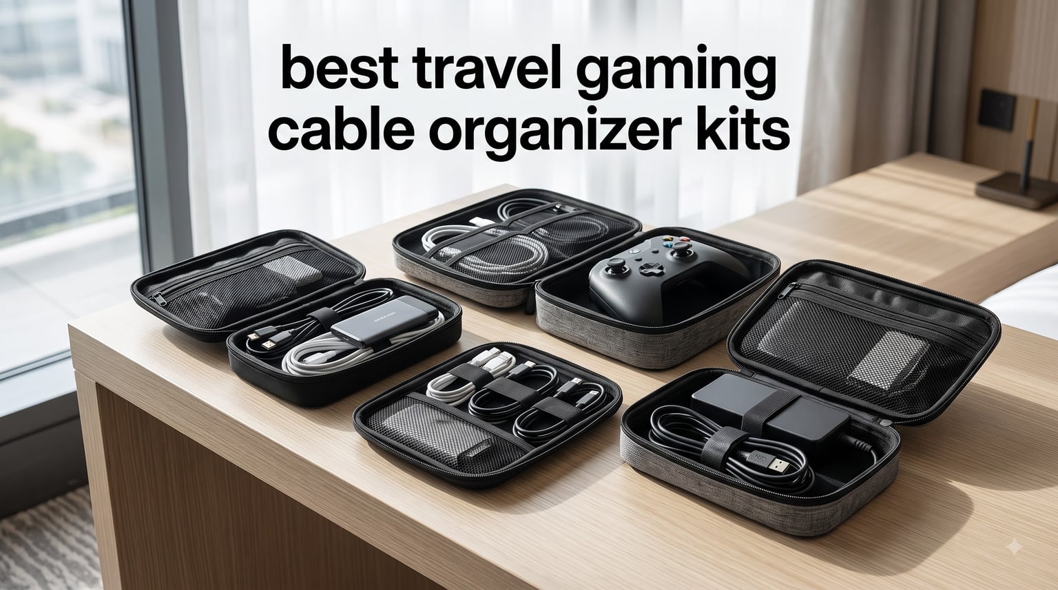 best travel gaming cable organizer kits