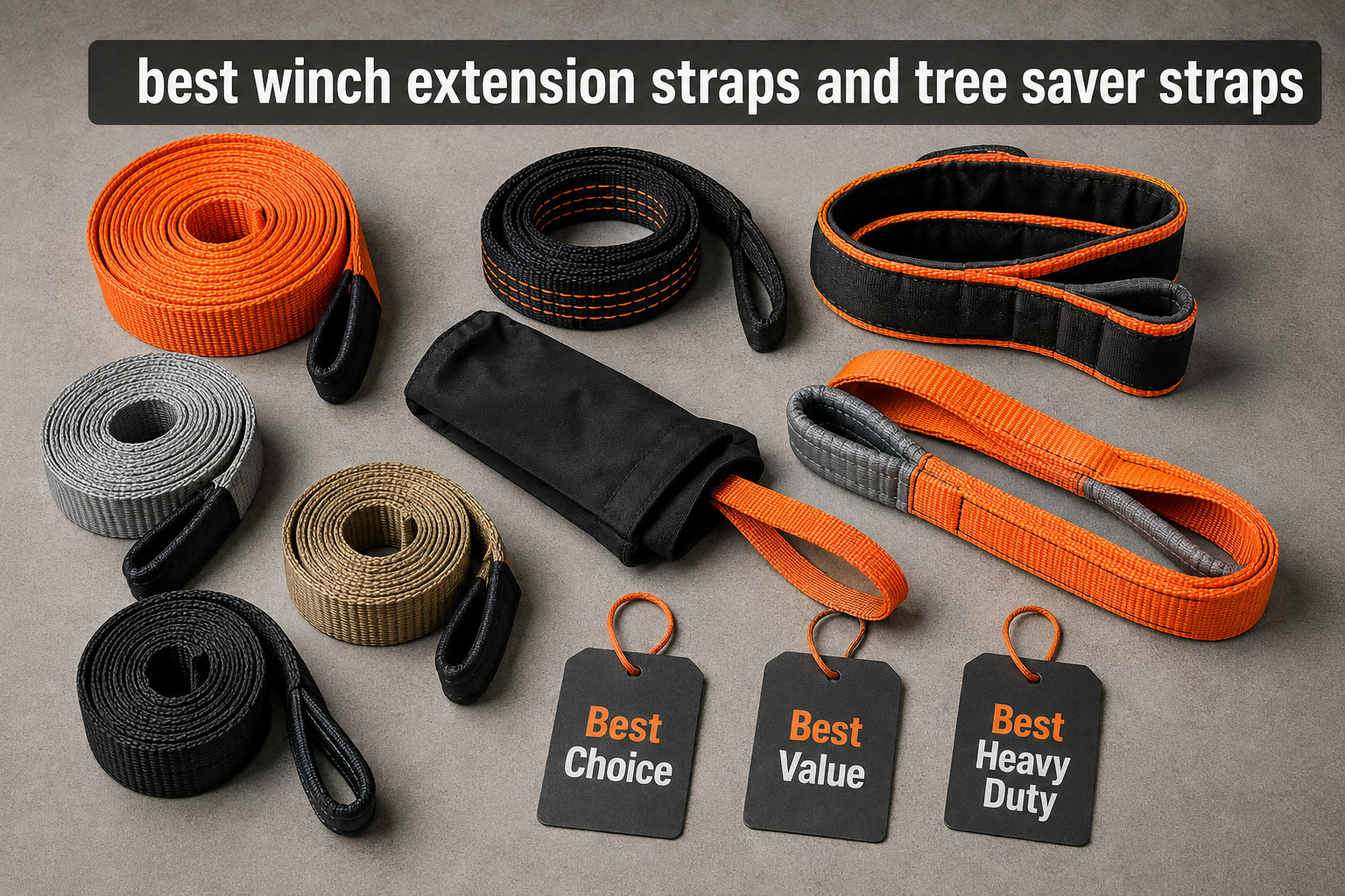 best winch extension straps and tree saver straps