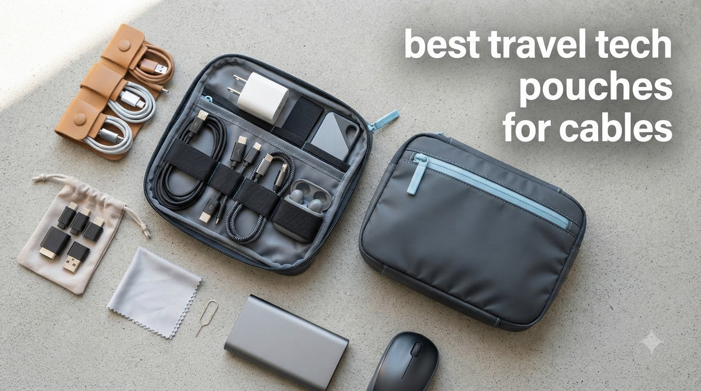 best travel tech pouches for cables