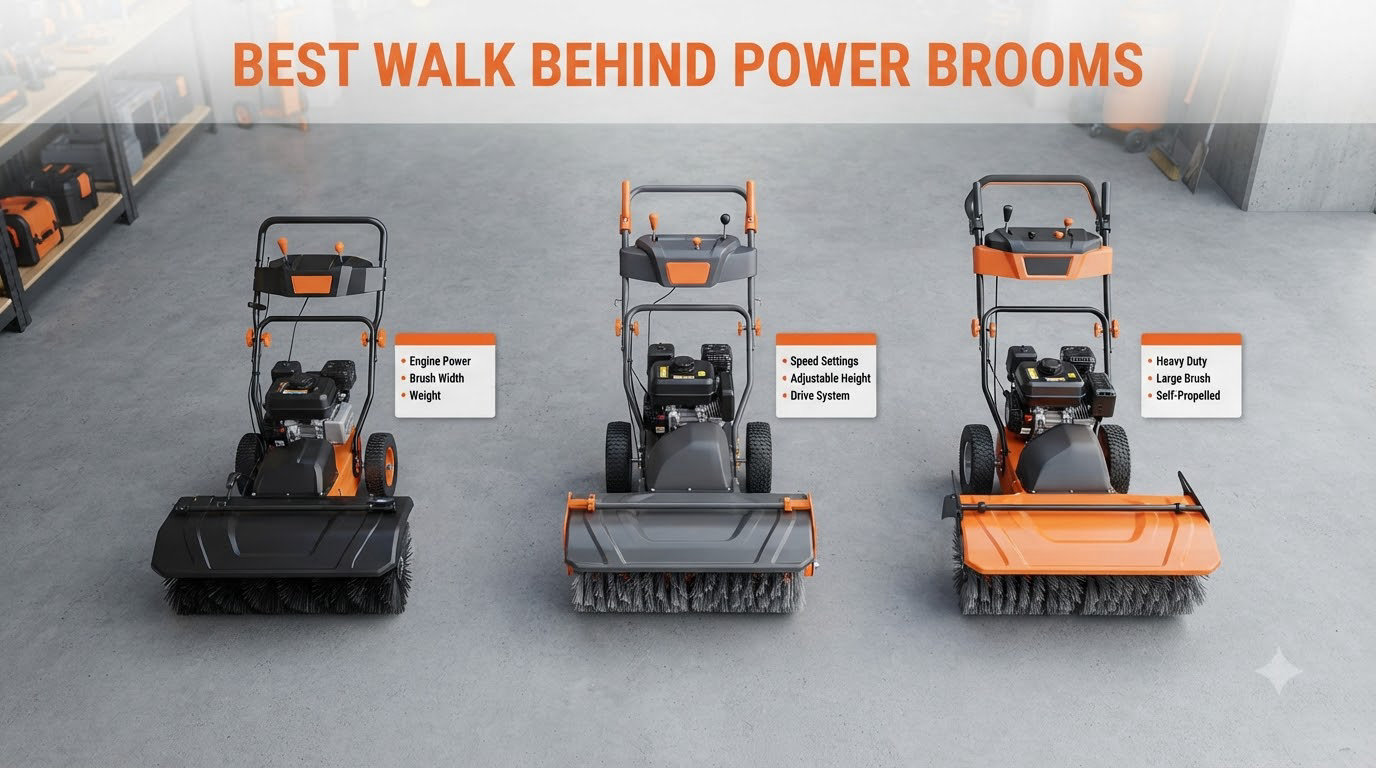 best walk behind power brooms
