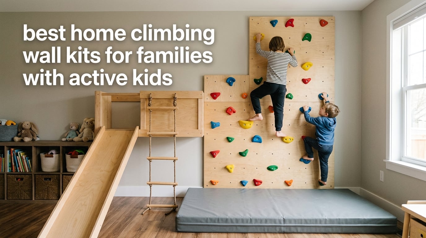 best home climbing wall kits for families with active kids