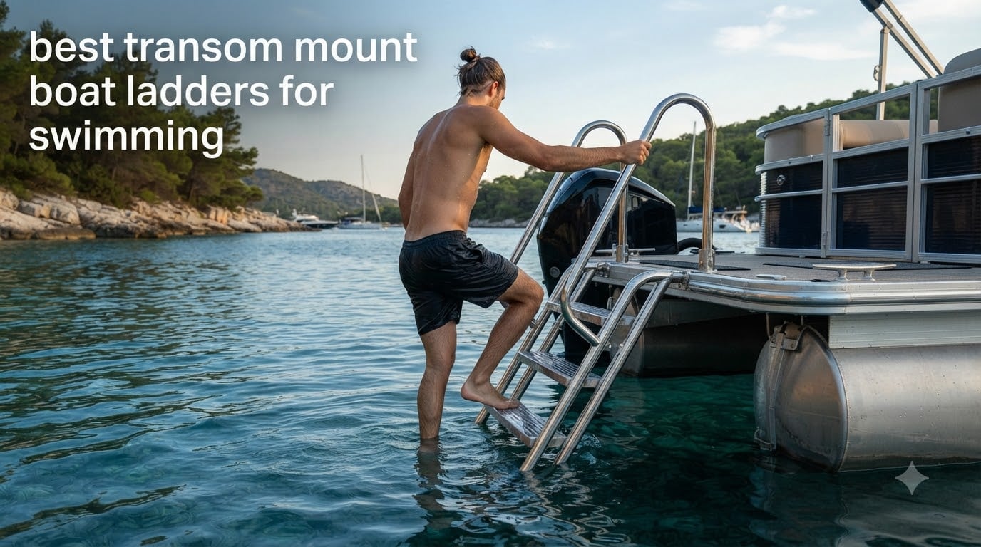 best transom mount boat ladders for swimming