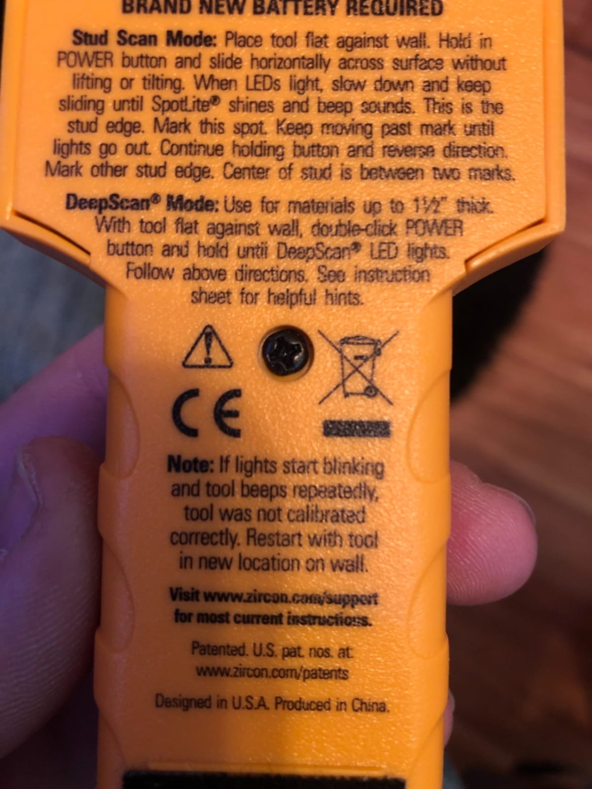 Zircon StudSensor Pro SL Edge Finder Deep-Scanning Stud Finder with SpotLite Pointing System customer photo 2