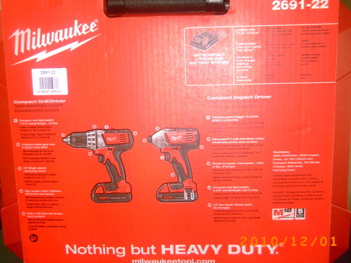 Milwaukee 2691-22 18-Volt Compact Drill and Impact Driver Combo Kit customer photo 1
