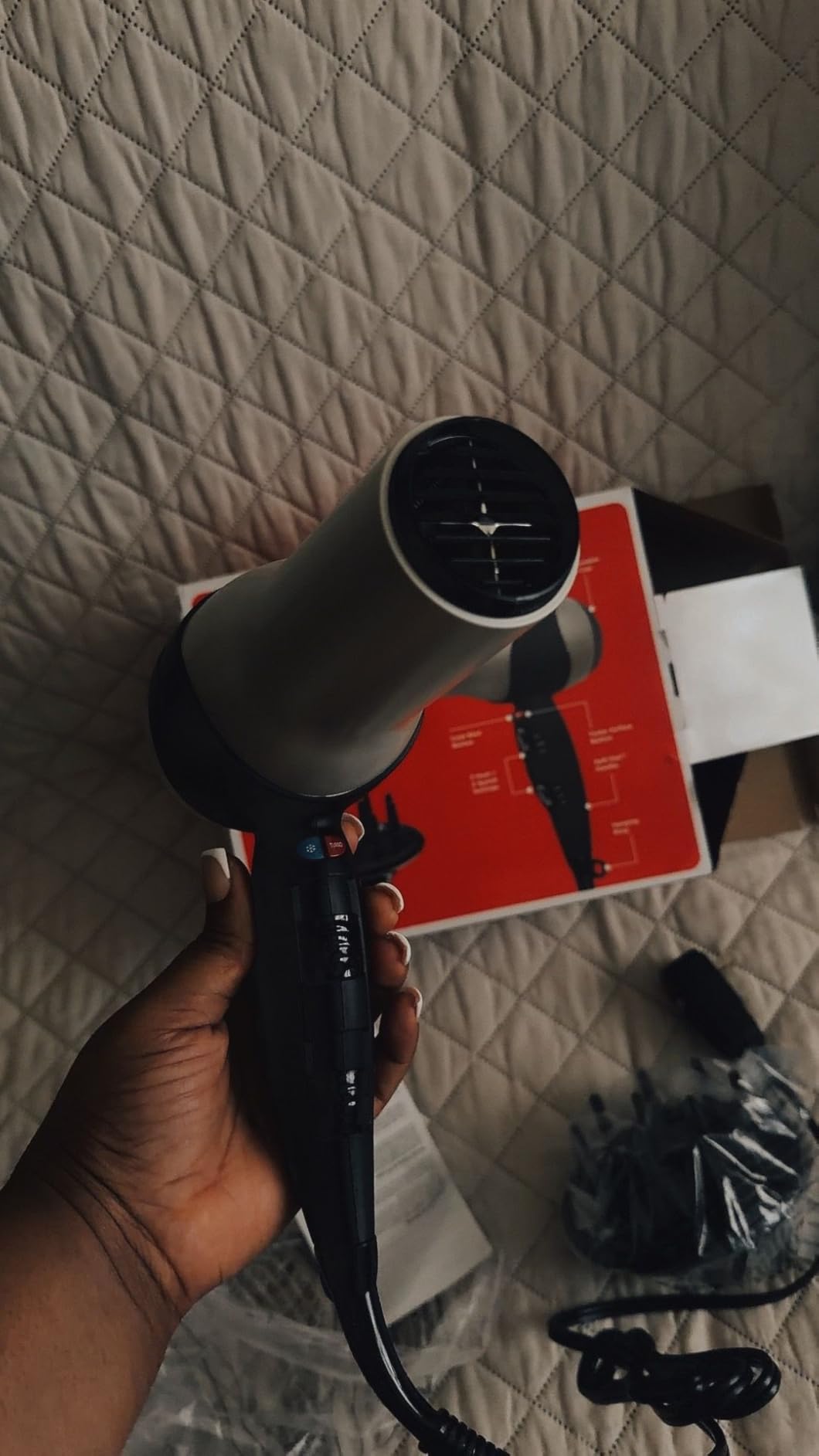 REVLON Turbo Hair Dryer | 1875 Watts of Maximum Shine, Fast Dry (Silver) customer photo 1