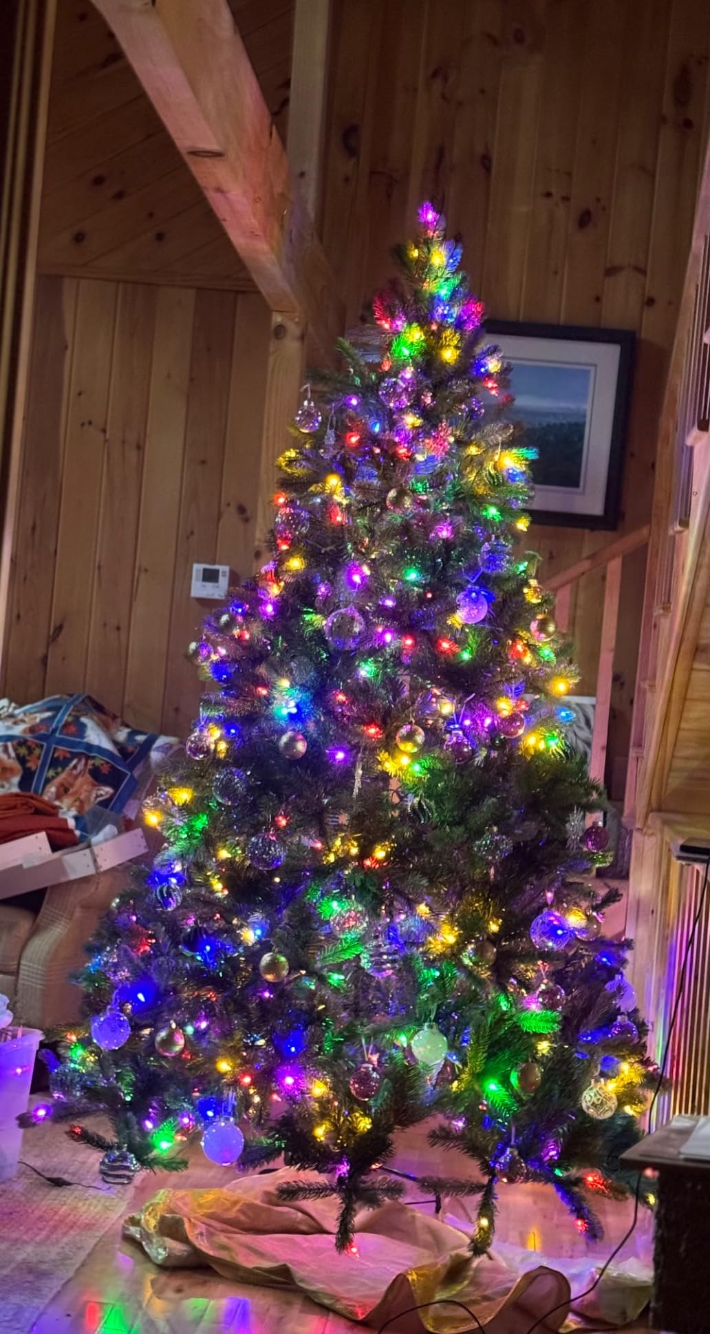 National Tree Company 7.5ft Pre-Lit Downswept Douglas Fir Christmas Tree customer photo 1