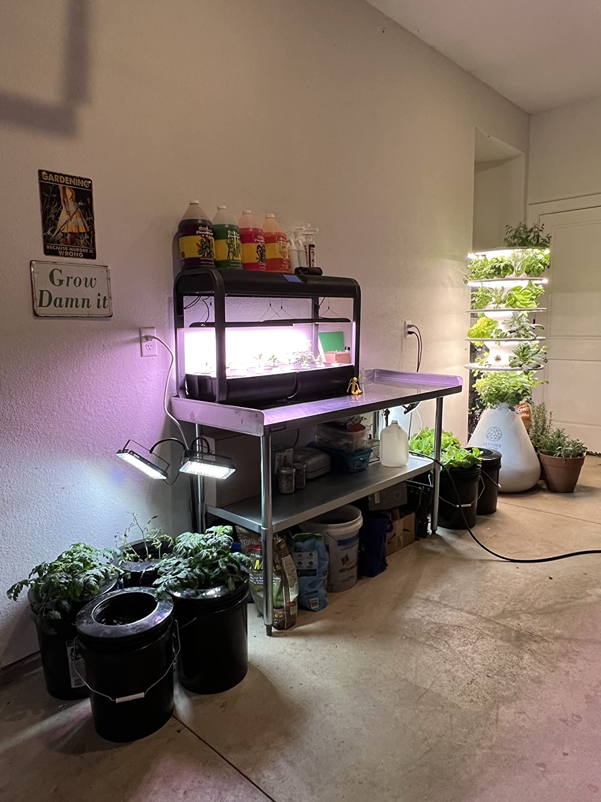 Hydrofarm RS5GALSYS Root Spa Deep Water Culture Bucket System, 5 Gallon, black customer photo 2