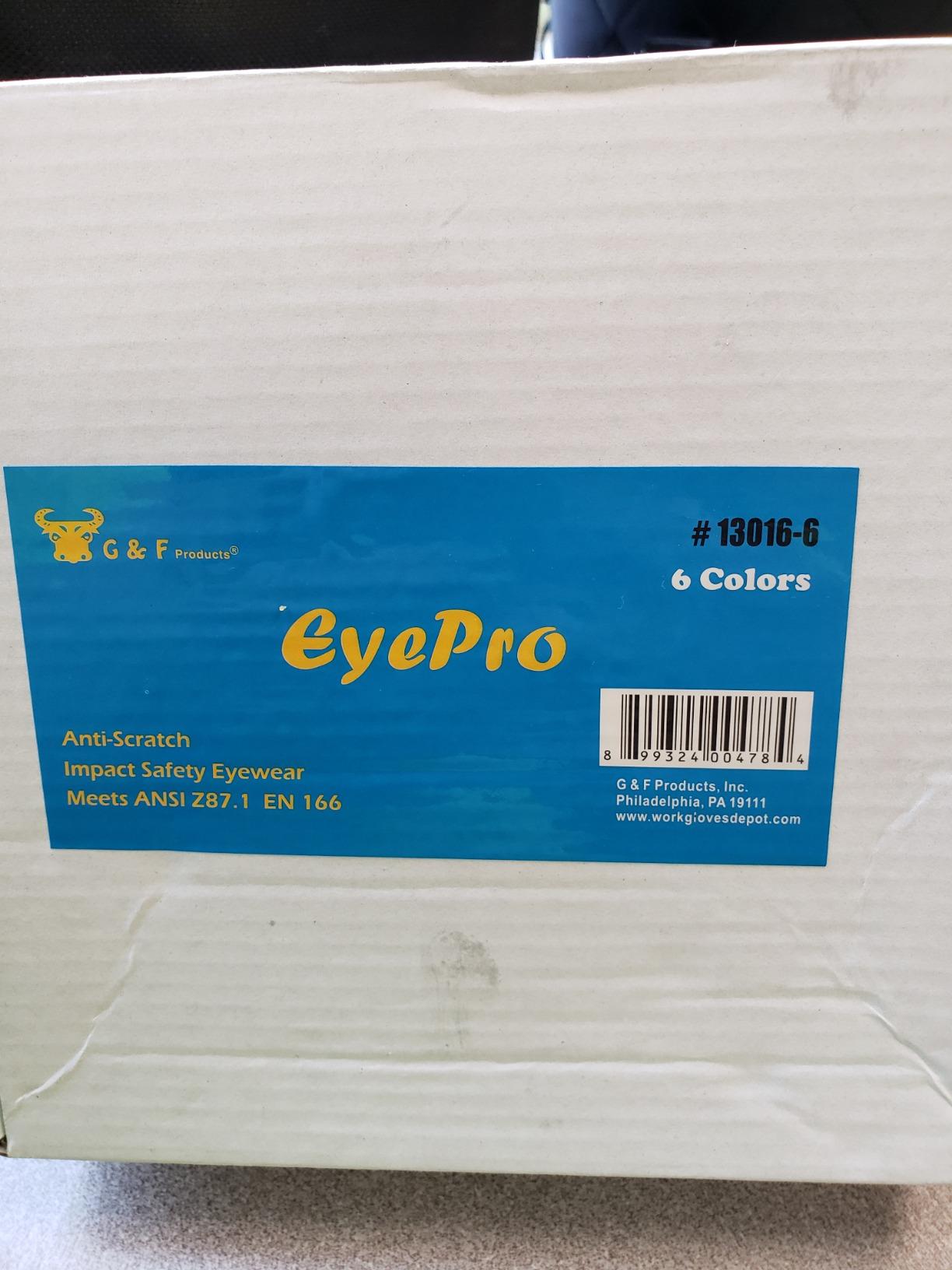 G & F Products EyePRO Safety Glasses, Impact Resistant, UV400 Protection, Clear Polycarbonate Lenses, Scratch & Anti-Fog, ANSI Z87.1 Certified, Adjustable Temples, Unisex, 6/12 Pack customer photo 2