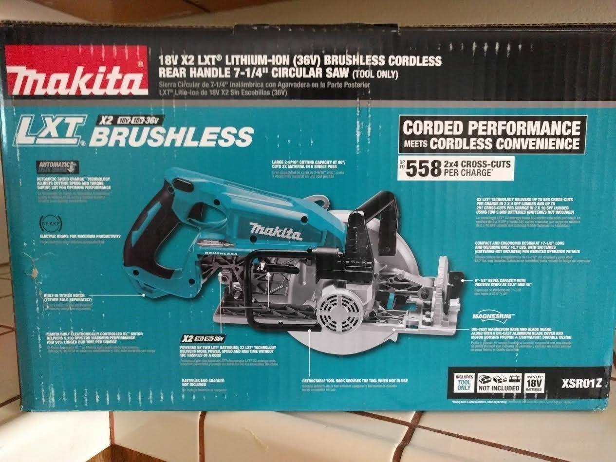 Makita XSR01Z 36V (18V X2) LXT® Brushless Rear Handle 7-1/4