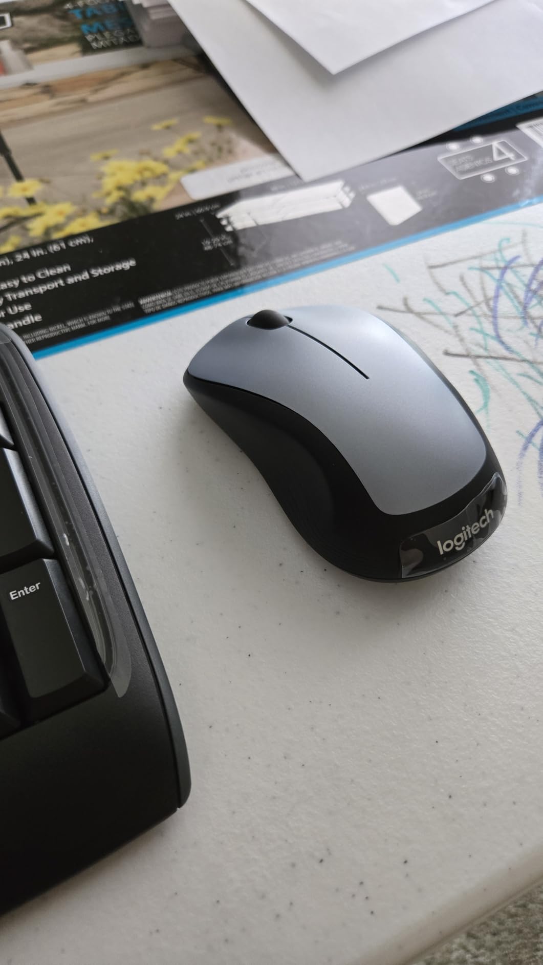 Logitech MK335 Full Size Quiet Wireless Keyboard Mouse Combo - Black/Silver customer photo 1