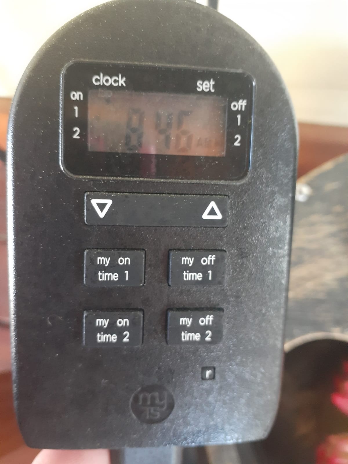 myTouchSmart Indoor/Outdoor Plug-in Digital Timer, One Grounded Outlet, Two Easy-to-Set Custom Daily On/Off Times, Weather Resistant, Ideal for Small Pumps and Seasonal Lighting, 36027 customer photo 2