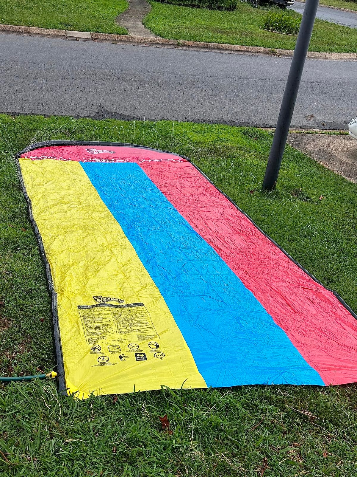 Wham-O Slip N Slide 16ft Double Lawn Water Slides with Sprinkler Lane & 2 Inflatable Boards, Super Slip Slides for Summer Backyard Outdoor Water Activities customer photo 1