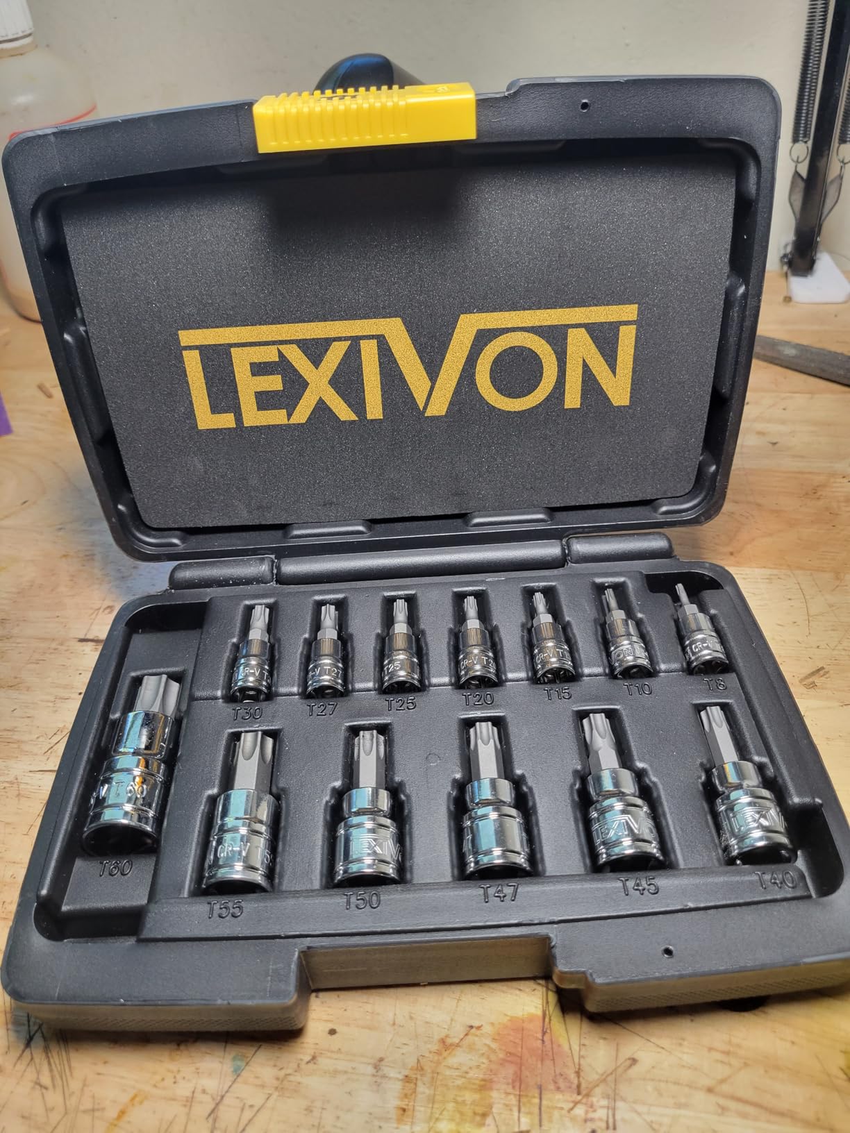 LEXIVON Torx Bit Socket Set, Premium S2 Alloy Steel | 13-Piece Star T8 - T60 Set | Enhanced Storage Case (LX-143) customer photo 2
