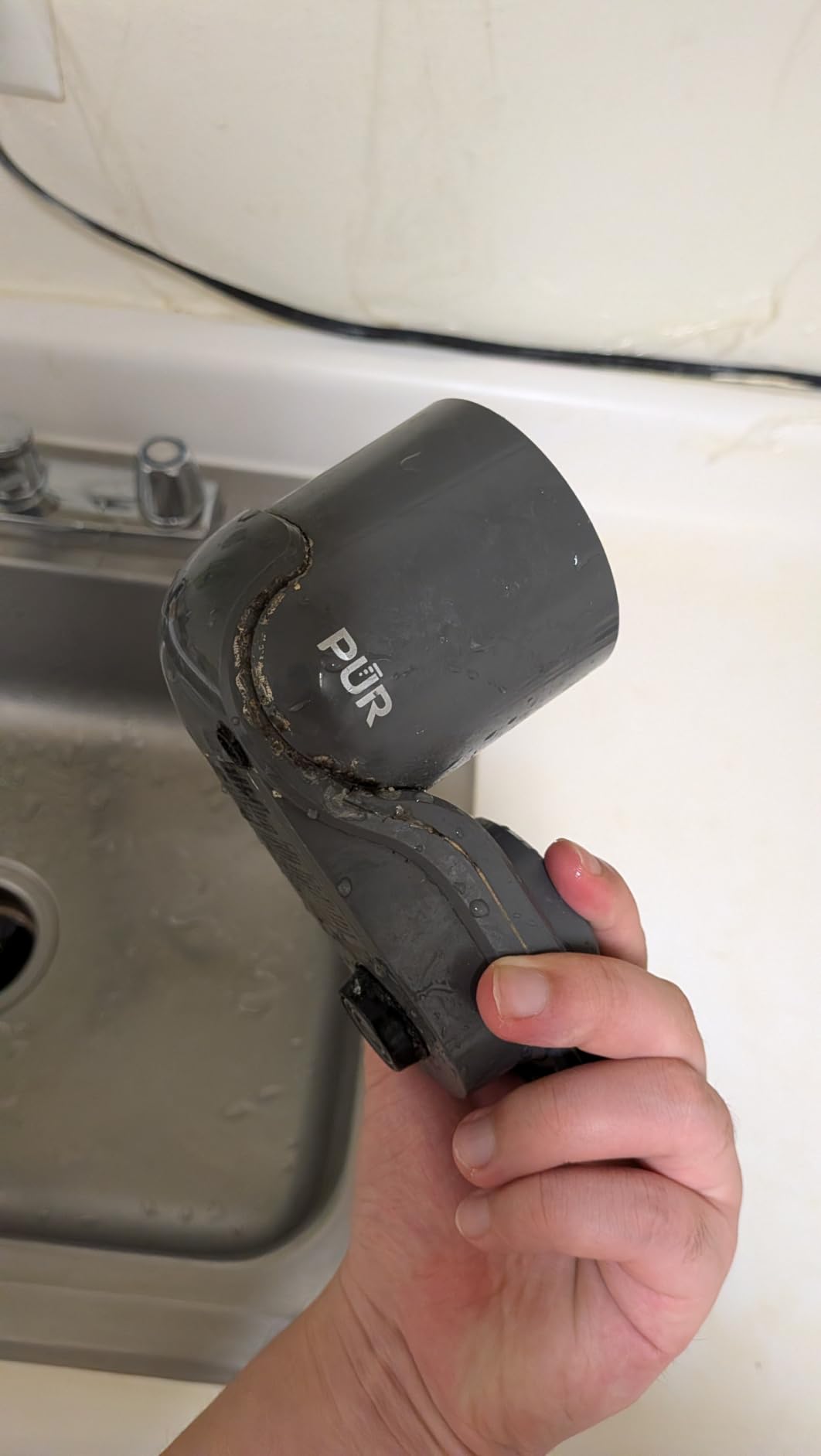 PUR Plus Faucet-Mount Water Filtration System, Lead-Reducing Filter, Grey customer photo 1