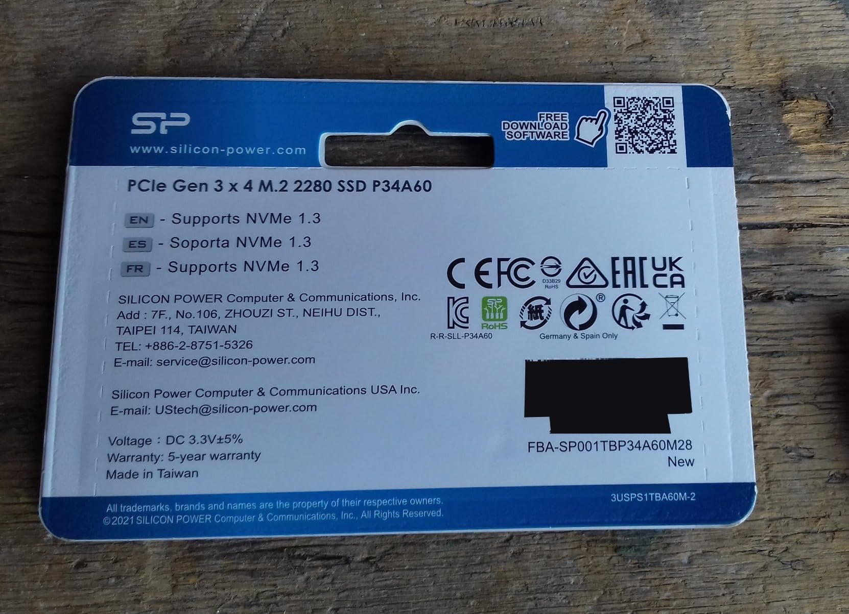 Silicon Power 1TB - NVMe M.2 PCIe Gen3x4 2280 SSD (SP001TBP34A60M28) customer photo 2