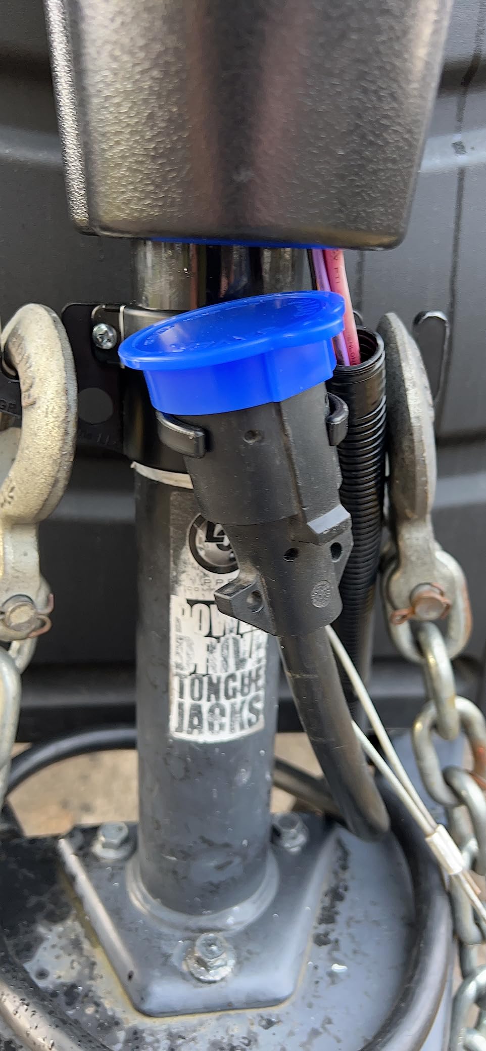 GR Innovations HitchBoss 7-Way - Towing Organizer for Manual/Electric 2” & 2 ¼” Trailer Hitch - Easy Install RV Accessories - Side Hooks, Cable & Harness Holder - Made in USA customer photo 1