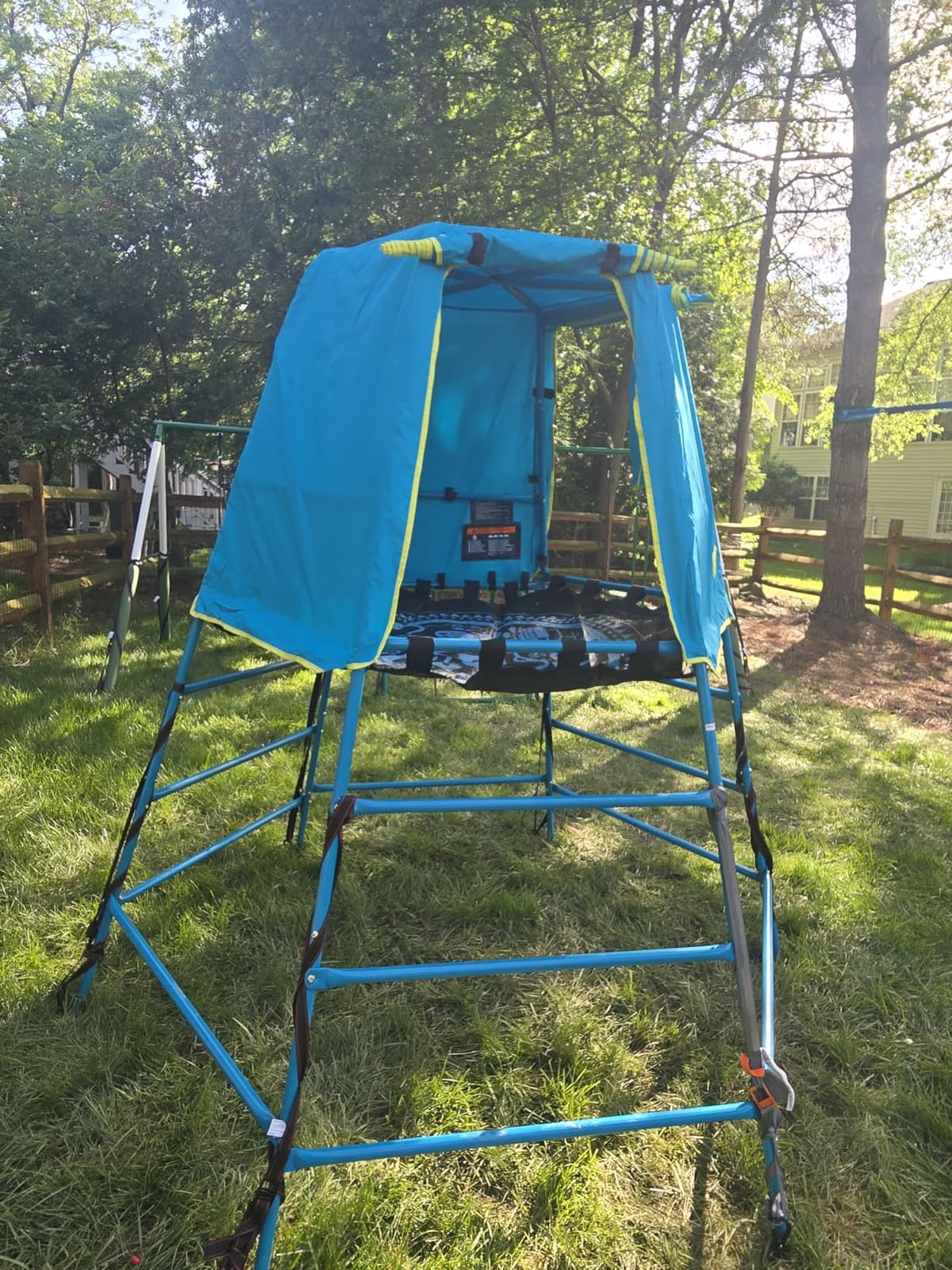 Explorer 2 Jungle Gym Climbing Set with Adjustable Steel Frame, Weather-Resistant Canopy & Platform, Outdoor Playset and Playground Equipment for Kids Ages 3-12, 220 lbs Capacity customer photo 2