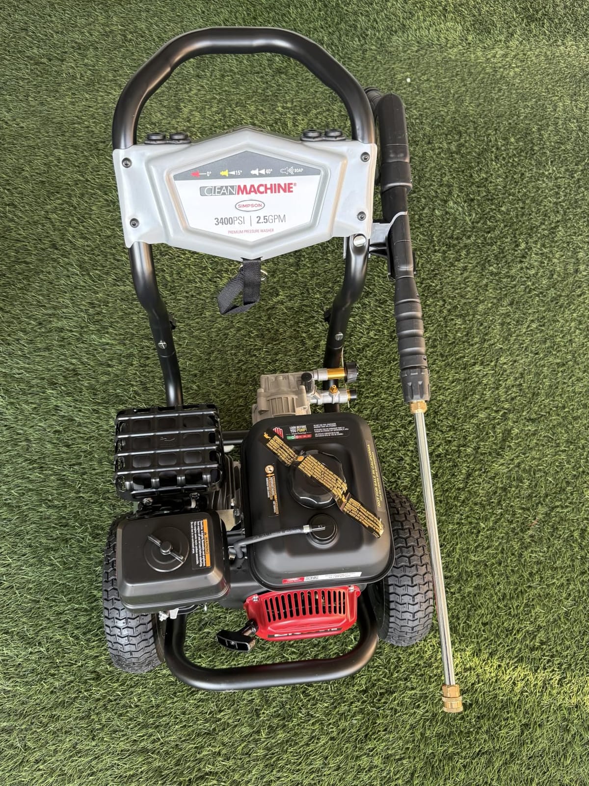 Simpson Clean Machine 3400 PSI Gas Pressure Washer, 2.5 GPM, CRX engine customer photo 2