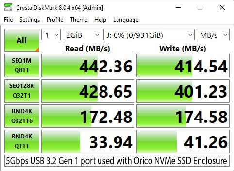 ORICO M.2 NVMe SSD Enclosure, USB 3.1 Gen 2 (10 Gbps) PCIe External Adapter NVMe Case for 2230/2242/2260/2280 M.2 SSD up to 8TB, UASP Supported - M2PV customer photo 2
