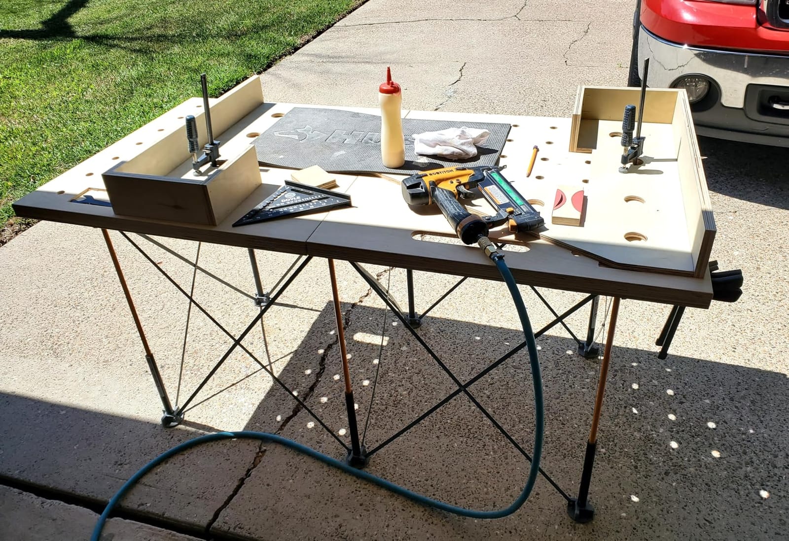 BORA Centipede Folding Work Table 4x6 ft Portable Workbench for Garage customer photo 2