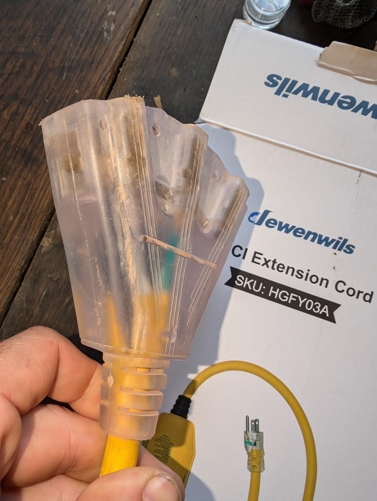 DEWENWILS 3 FT Automatic Reset GFCI Extension Cord Outdoor, UL Listed customer photo 1