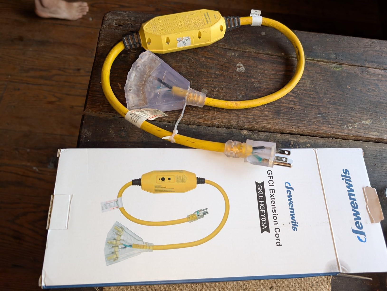 DEWENWILS 3 FT Automatic Reset GFCI Extension Cord Outdoor, UL Listed customer photo 2