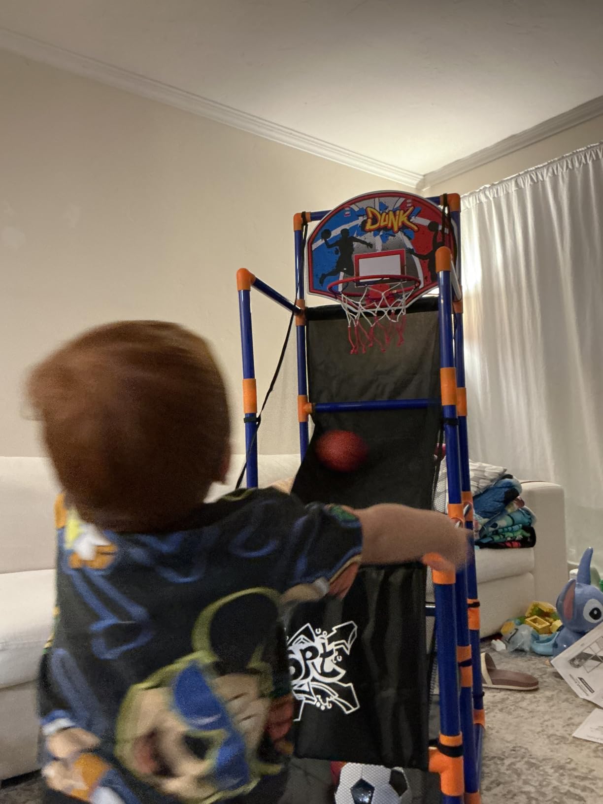 JOYIN Arcade Basketball Game Set with 4 Balls and Hoop for Kids 3+ Years Old Indoor Outdoor Sport Play - Easy Set Up - Air Pump Included - Ideal for Competition customer photo 2