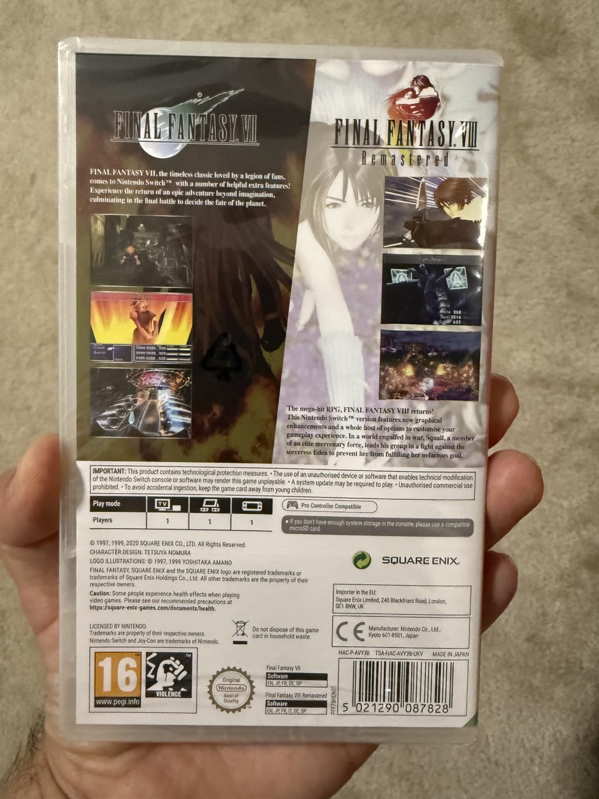 Final Fantasy VII and Final Fantasy VIII Remastered - Twin Pack (Nintendo Switch) customer photo 2