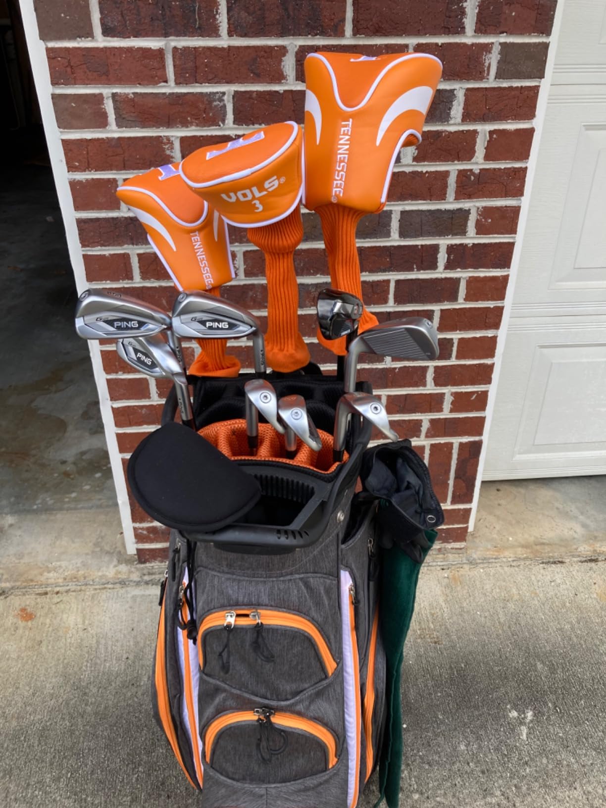Founders Club Franklin Golf Push Cart Bag -Riding Cart Bag -Full Bag Rain Cover -Secure Push Cart Base -Light Weight -15 Way Full Length Divider-External Putter Tube-Embroidery Panel customer photo 2