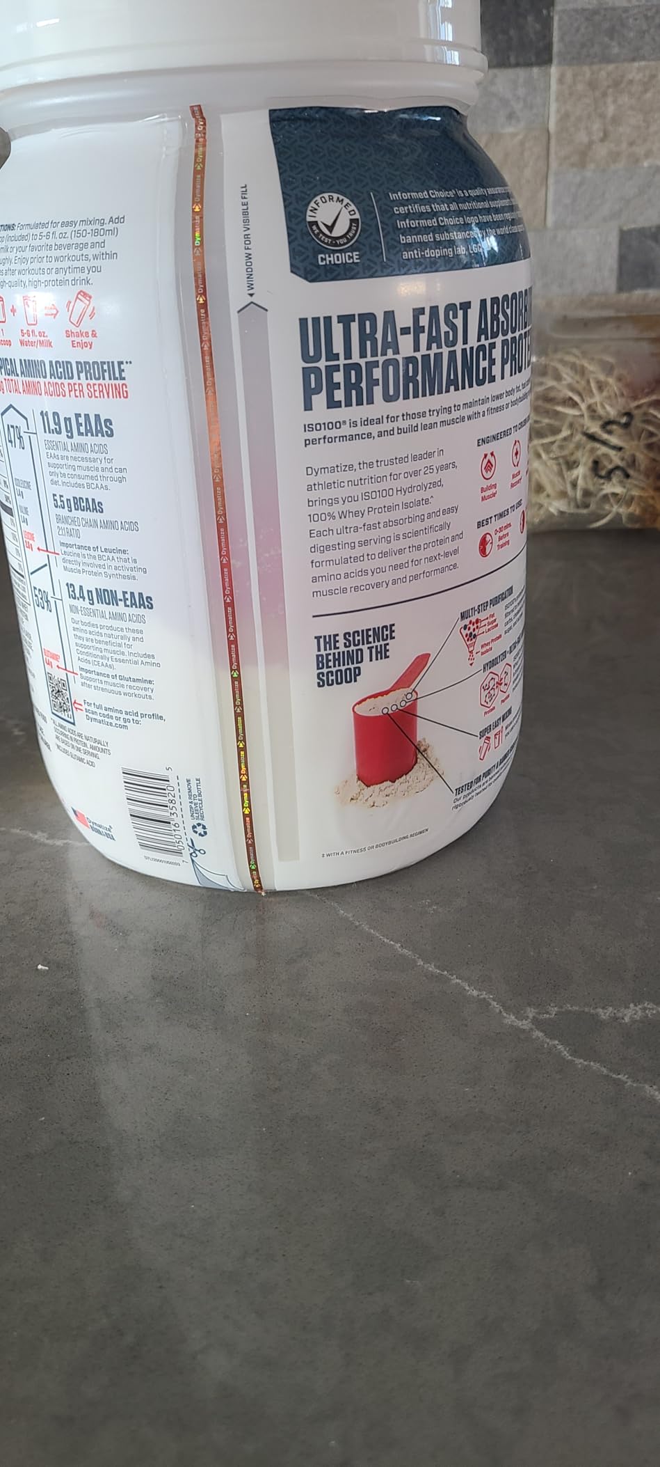 Dymatize ISO100 Protein Powder, 100% Whey Isolate, Gourmet Vanilla customer photo 1