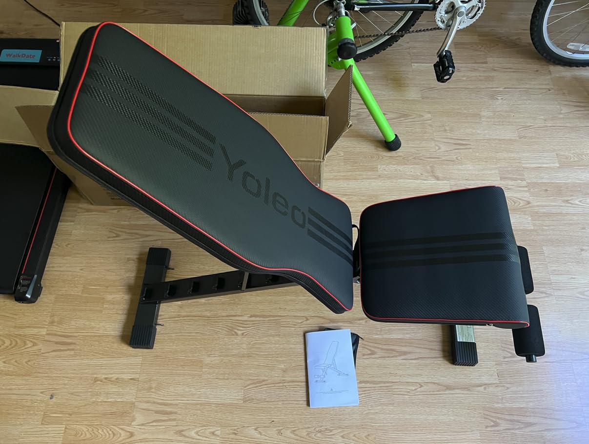 YOLEO Adjustable Weight Bench, ASTM-Certified 827LBS customer photo 1