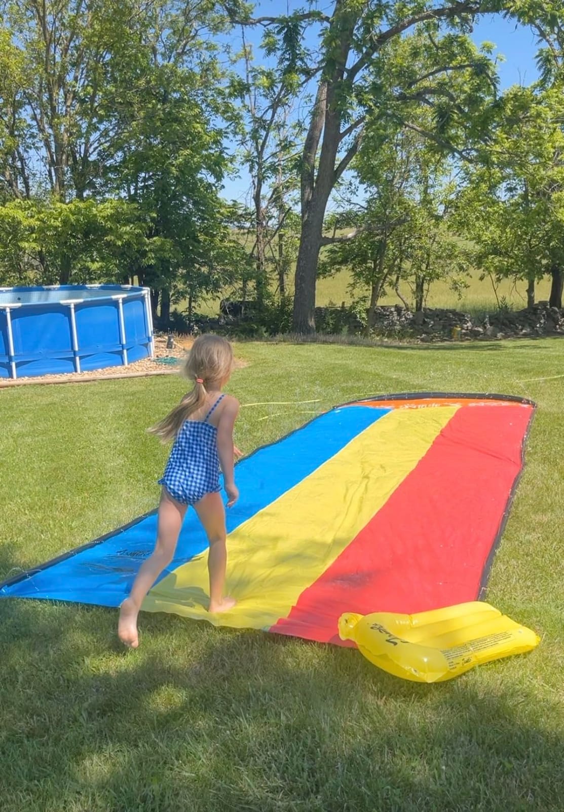 JAMBO Premium Triple Water Slide with 3 Bodyboards, 20Ft Heavy Duty Slip Splash and Slides-Advanced 3-Way Sprinkler System, Splash Pad Mat Backyard Summer Outdoor Water Toys n Long Slides for Kids customer photo 2