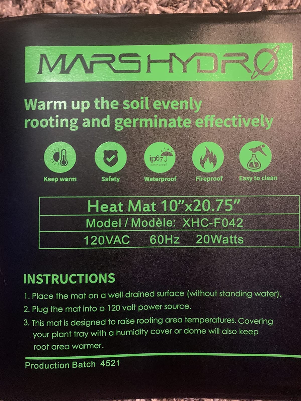 MARS HYDRO 10''x 20.75'' Seedling Heat Mat with Thermostat Combo Set,Heating Pad for for Germination, Indoor Gardening, Greenhouse customer photo 1