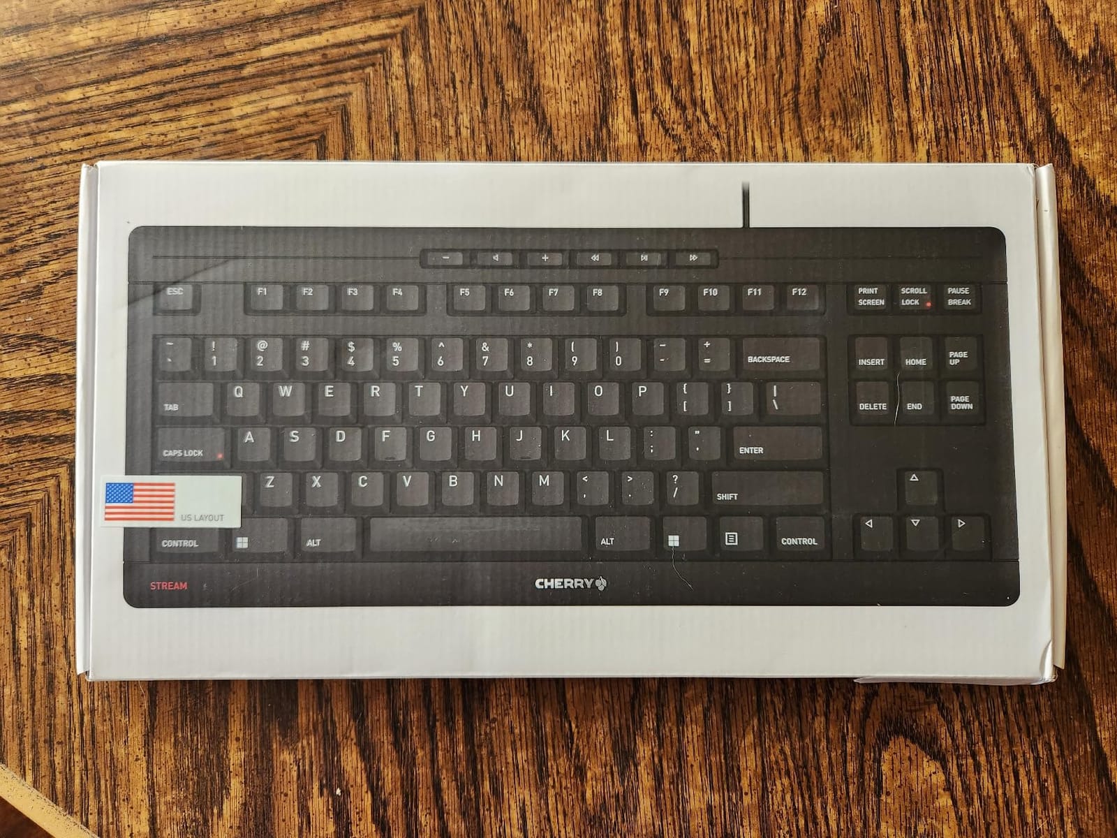 Cherry Stream Keyboard TKL, Wired Keyboard Without Number Pad, Whisper Quiet Keys, Unique Typing Feel, Slim Design, SX Scissor Switches, QWERTY, White-Gray customer photo 1