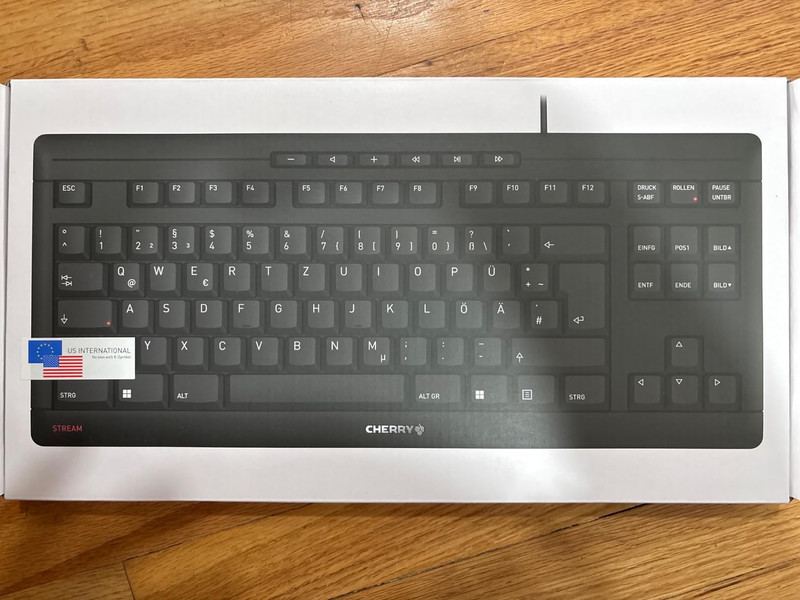 Cherry Stream Keyboard TKL, Wired Keyboard Without Number Pad, Whisper Quiet Keys, Unique Typing Feel, Slim Design, SX Scissor Switches, QWERTY, White-Gray customer photo 2