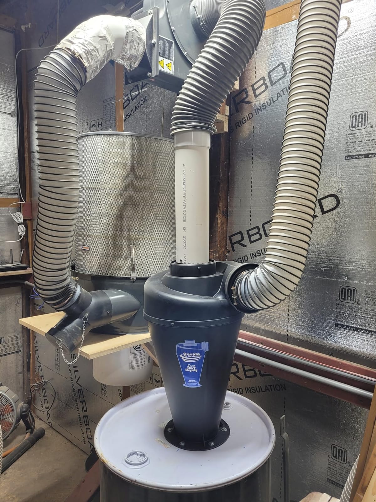 Oneida Air Systems Cyclone Attachment for Single Stage 0.5-3HP Dust Collector, 4/5 DIY - Portable Attachments and Accessories for Home and Woodworking Space Cleaning customer photo 2