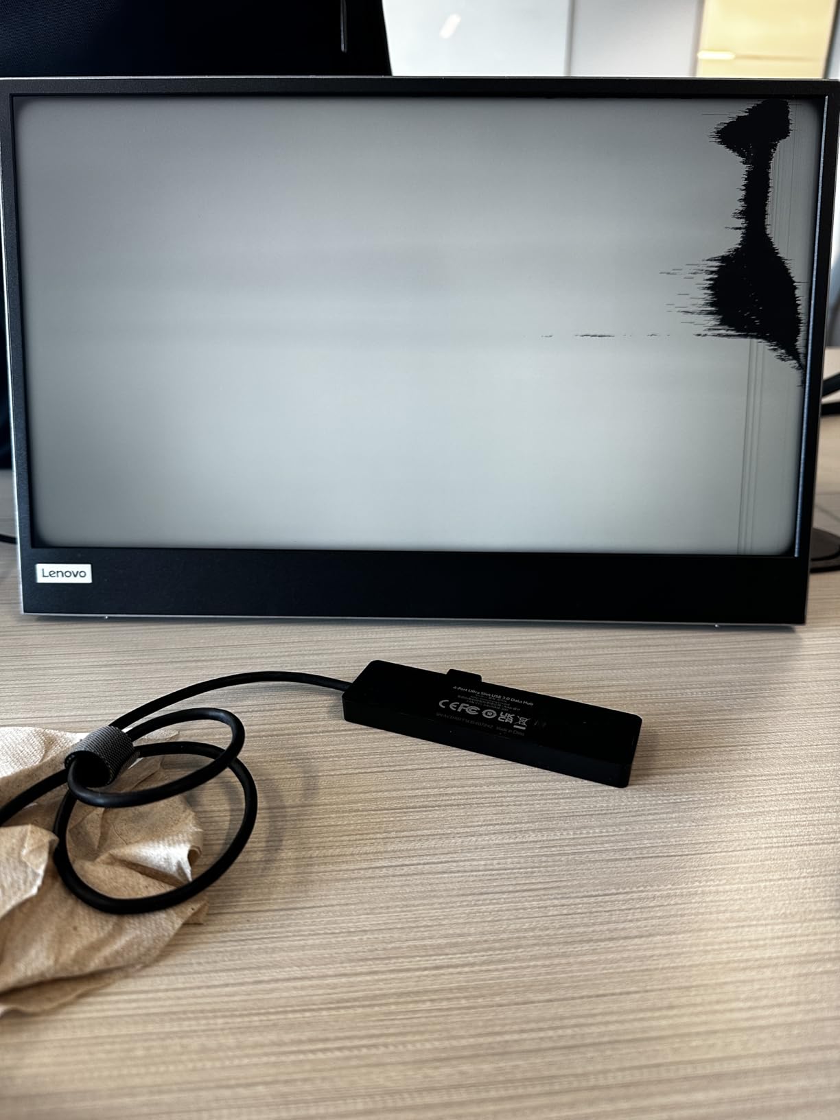 Lenovo L15 Portable Monitor, 15.6” Display, Full HD Resolution, IPS Panel, 250 nits Brightness, 60Hz Refresh Rate, USB-C Ports, Height-Adjustable Stand, Flicker-Free Technology, Grey customer photo 1