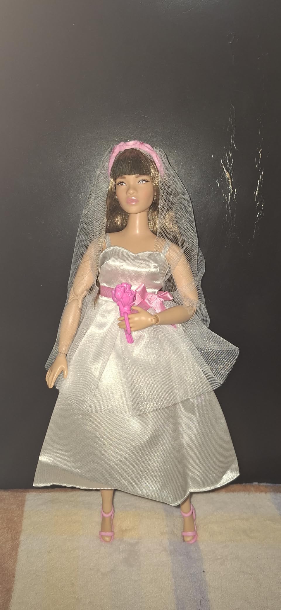 Barbie Clothes Set, Fashion & Accessories Pack for Barbie Dolls, Bridal Theme with Wedding Dress, Veil, Bouquet, Shoes & Jewelry customer photo 2