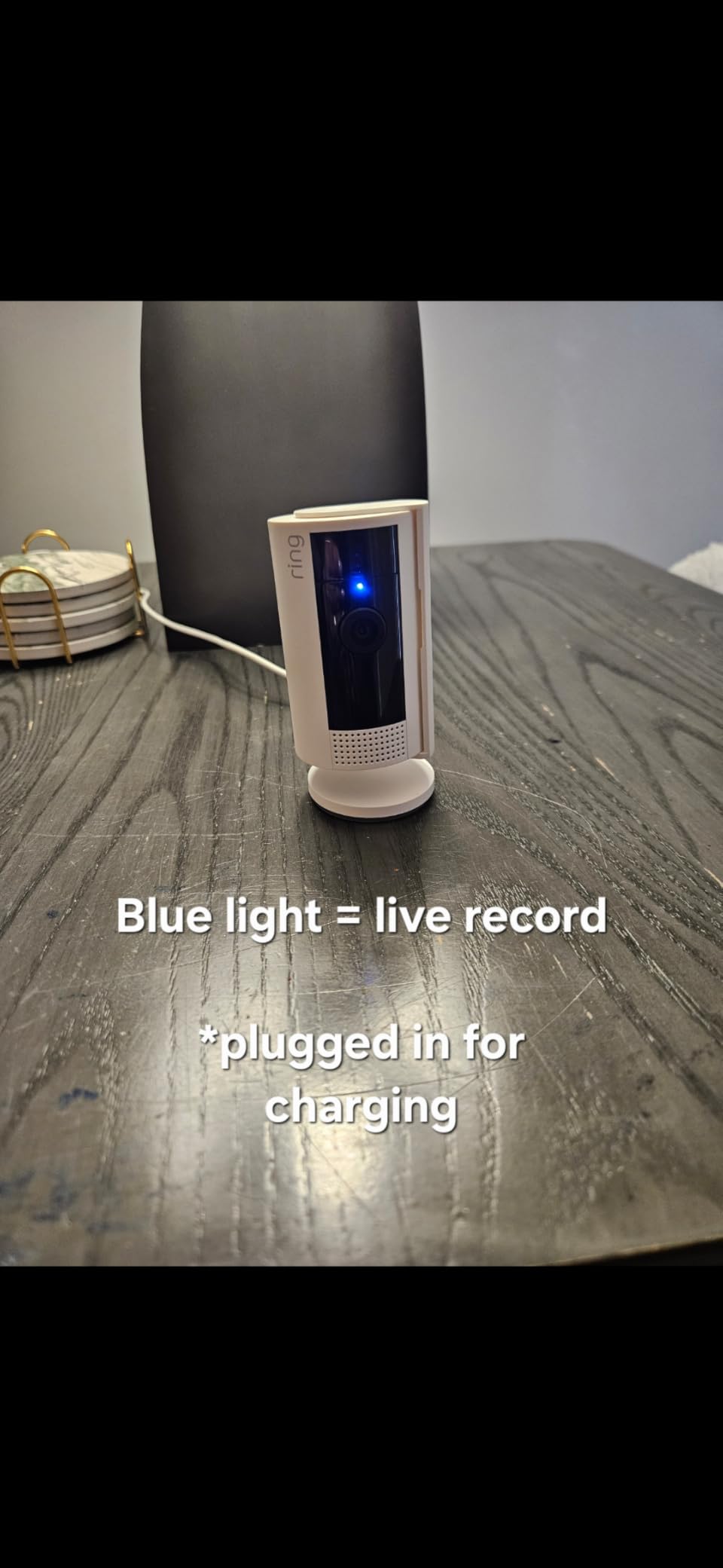 Ring Indoor Cam (newest model) — Home or business security in 1080p HD video, Black customer photo 1