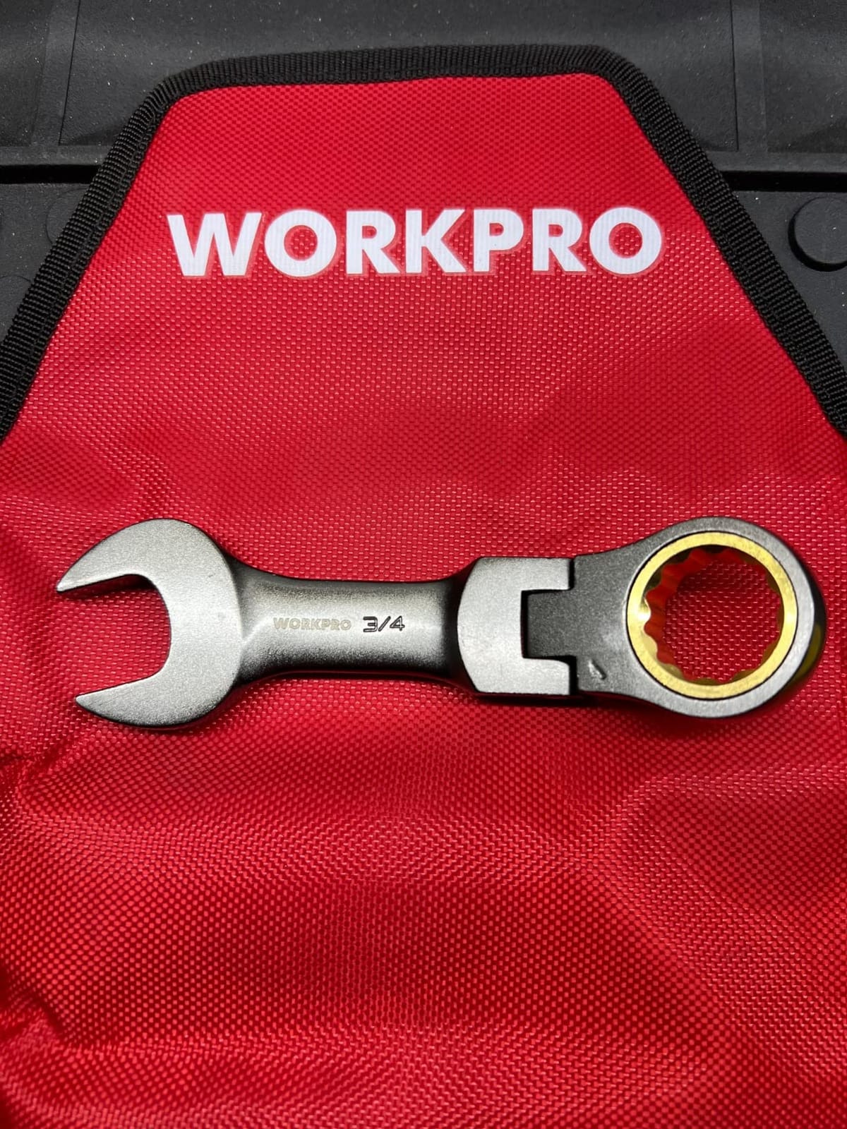 WORKPRO 8 Piece Flex Head Stubby Ratcheting Wrench Set, SAE 5/16-3/4 in customer photo 1