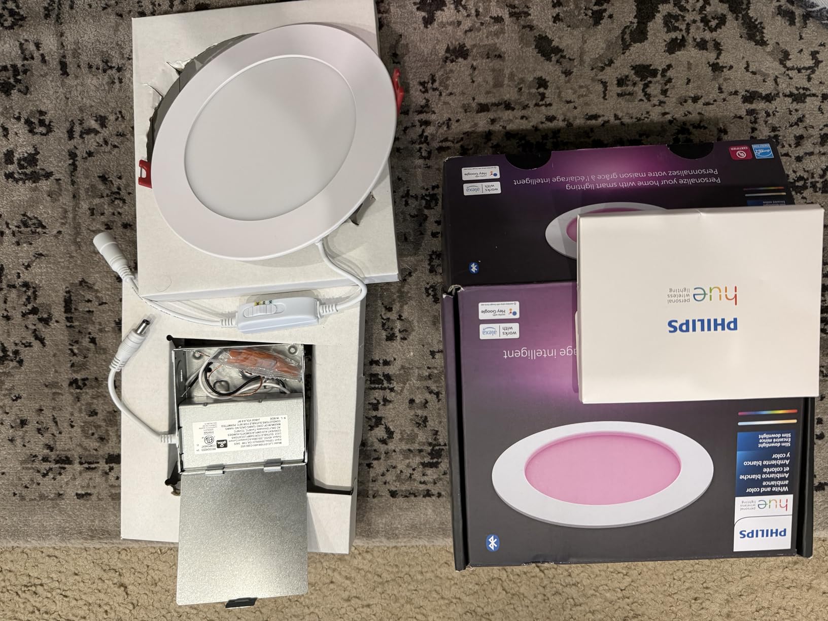 Philips Hue Smart Slim 6 Inch LED Downlight - White and Color Ambiance Color-Changing Light - 1 Pack - 1200LM - Indoor - Control with Hue App - Works with Alexa Google Assistant and Apple Homekit customer photo 1