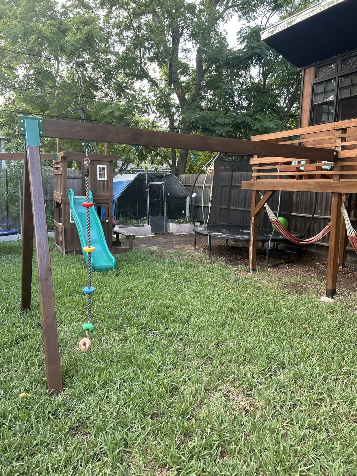 BeneLabel A-Frame Middle Swing Set Brackets, Heavy Duty Steel Swing Set Hardware with Mounting Hardware, DIY Swing Set Bracket Swing Set Kit for 2 (4x4) Legs & 1 (4x6) Beam, Green customer photo 2