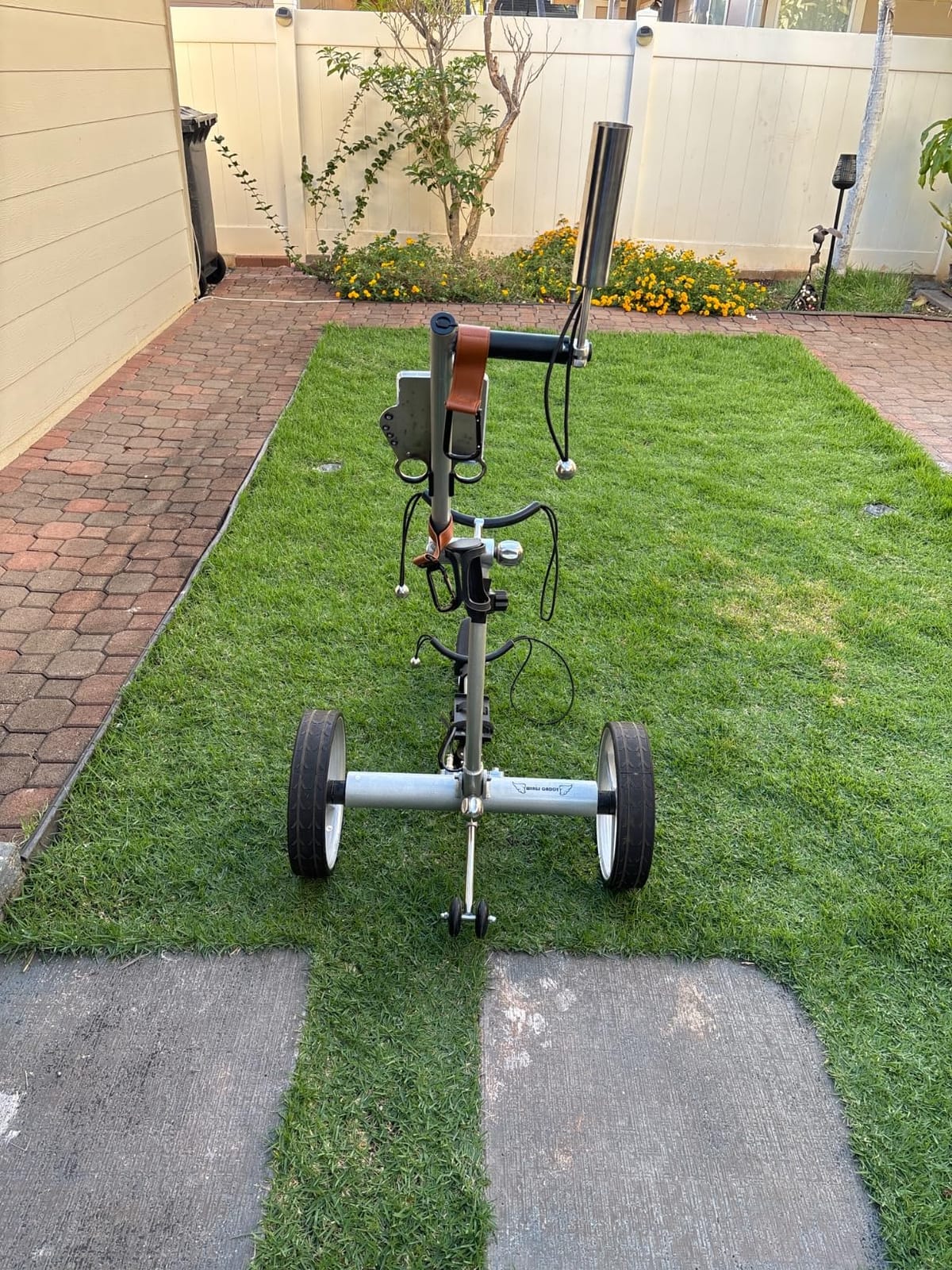 Electric Golf Push Cart with Remote Control – Up to 36 Hole & 1500 Life Cycle Lithium Battery Twin Motors Lightweight customer photo 2