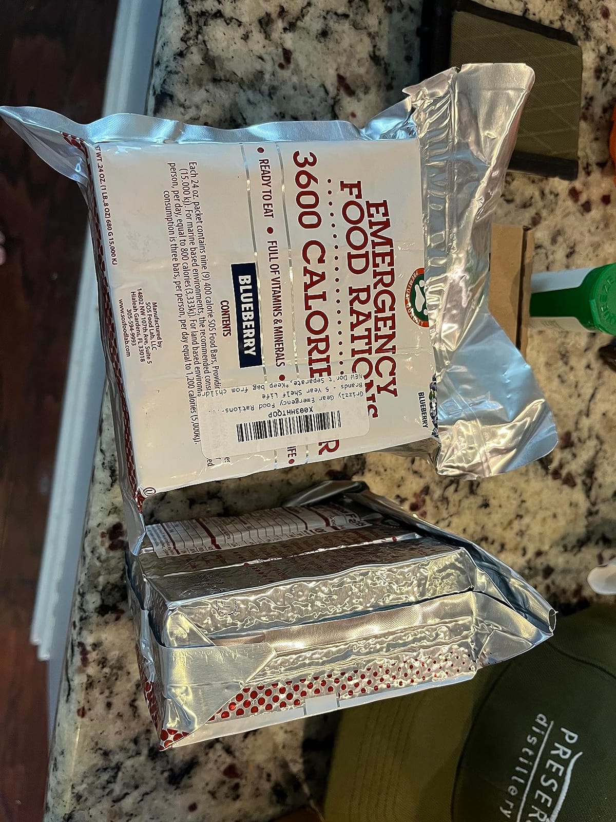 Grizzly Gear Emergency Food Rations- 3600 Calorie Blueberry Bar - 3 Day, 72 Hour Supply For Disaster, Hurricane, Flood Preparedness - Less Sugar, More Nutrients Than Leading Brands - 5 Year Shelf Life customer photo 2