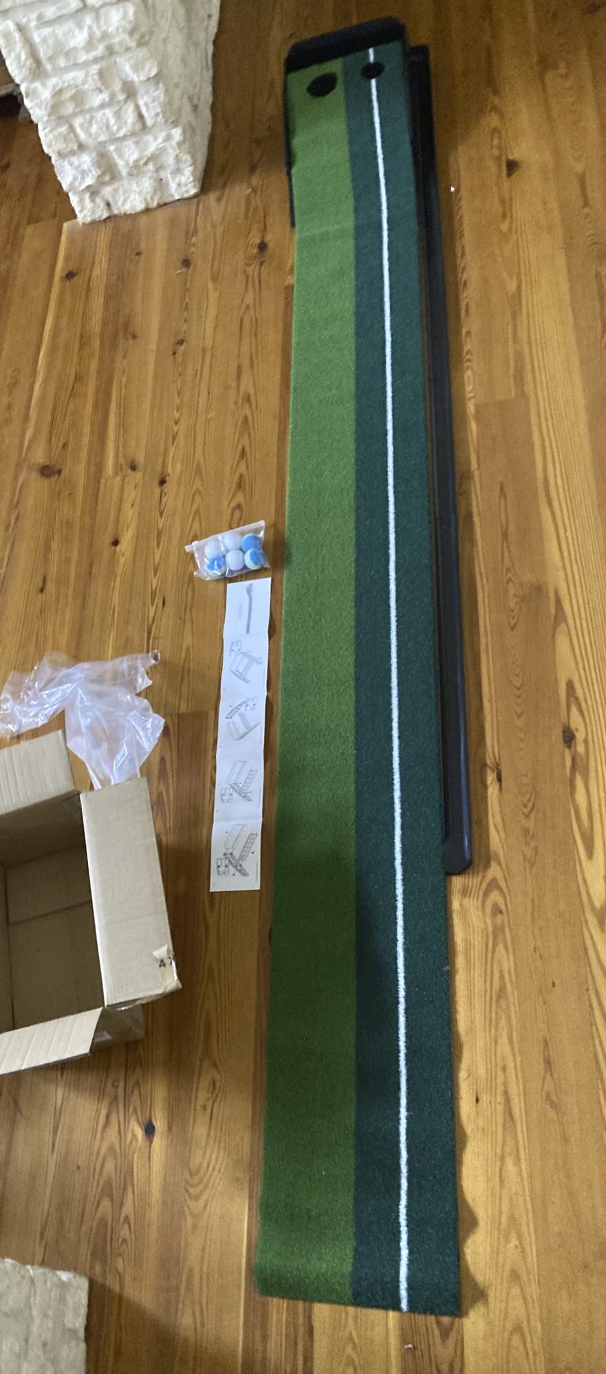 Dollox Putting Green Golf Putting Mat for Indoor, Putting Matt with Auto Ball Return, Mini Golf Set Golf Accessories for Men, Indoors Golf Matt for Home Office, Gifts for Golfer customer photo 2