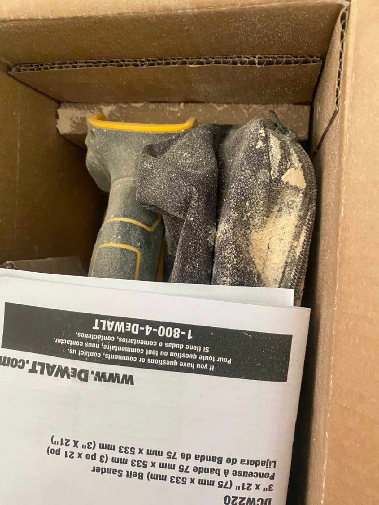 DEWALT 20V MAX* Belt Sander, Cordless, Brushless, Tool Only (DCW220B) customer photo 1