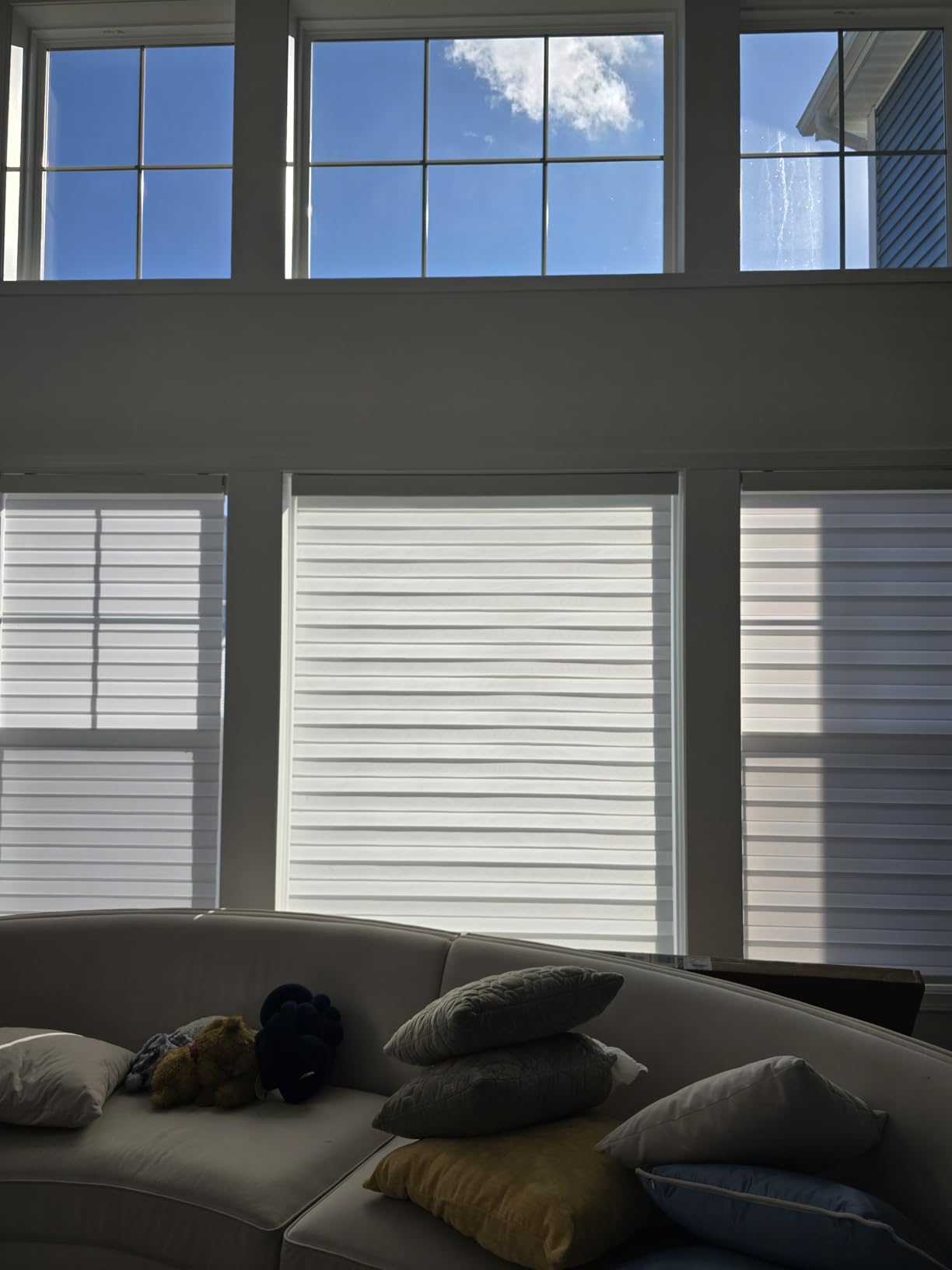 Changshade Smart Zebra Roller Blinds Motorized Shades Work with Alexa, Window Shade Intelligent Electric Automatic, White, JZCMD-RBS-WT-DNB (MYDY25Z-1) customer photo 1