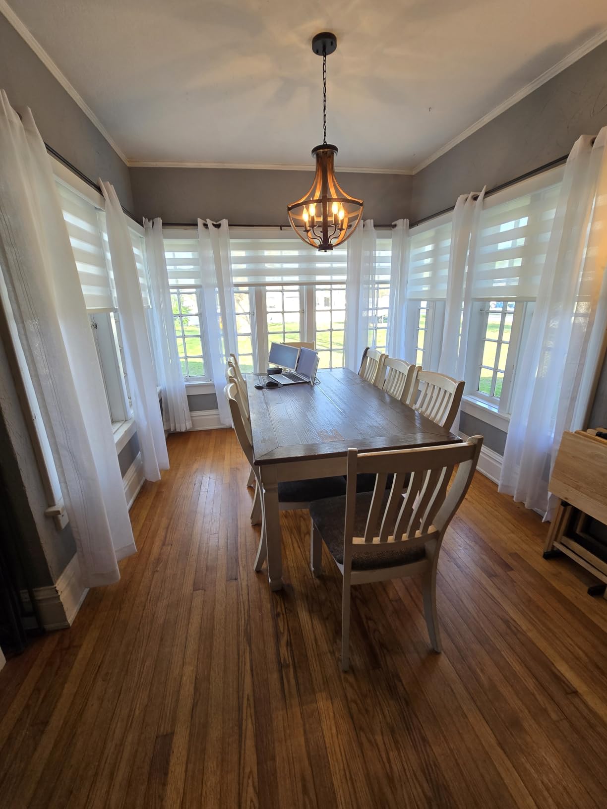Changshade Smart Zebra Roller Blinds Motorized Shades Work with Alexa, Window Shade Intelligent Electric Automatic, White, JZCMD-RBS-WT-DNB (MYDY25Z-1) customer photo 2