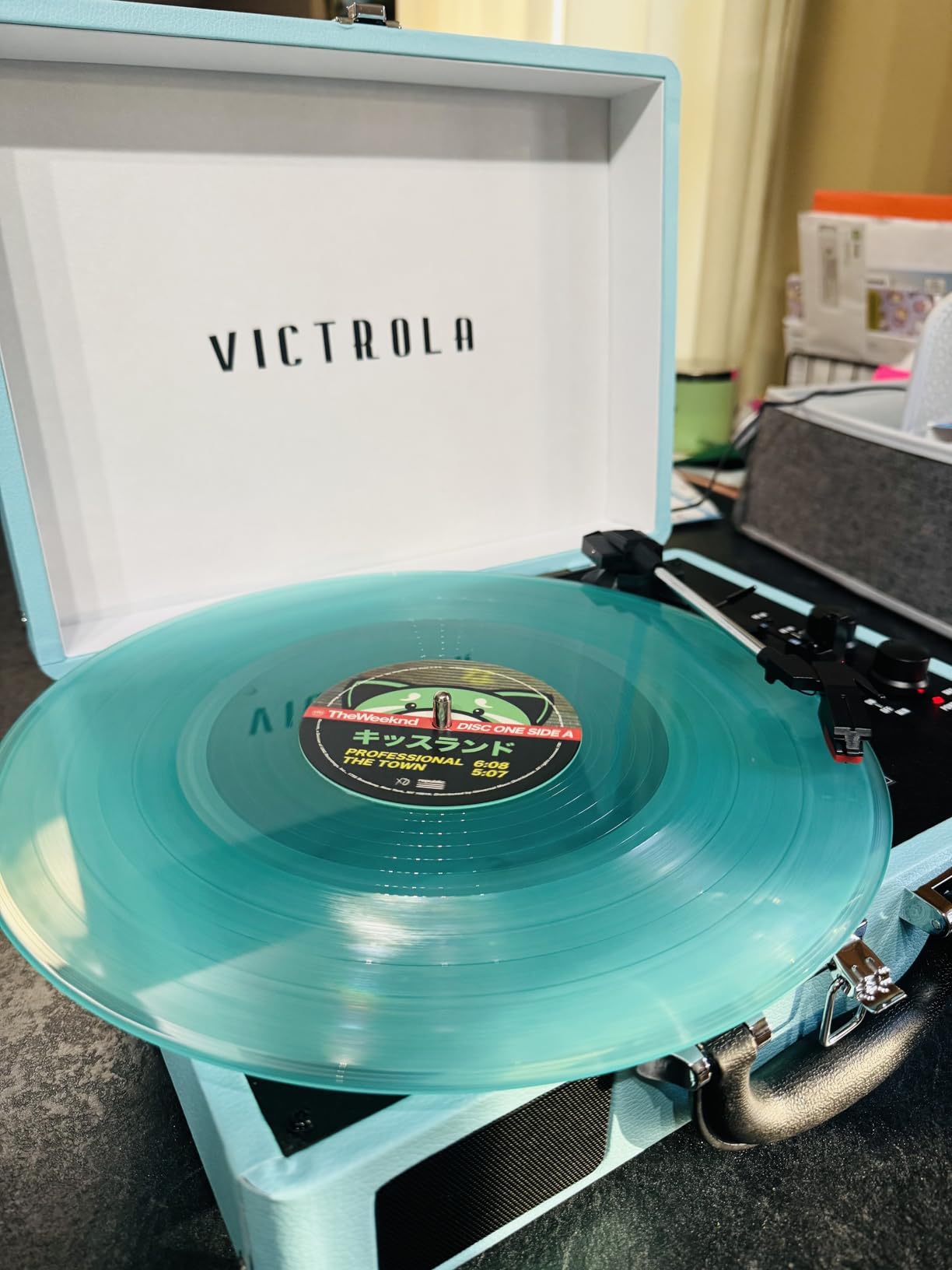 Victrola Journey - Bluetooth Suitcase Record Player - Smoky Blue customer photo 2