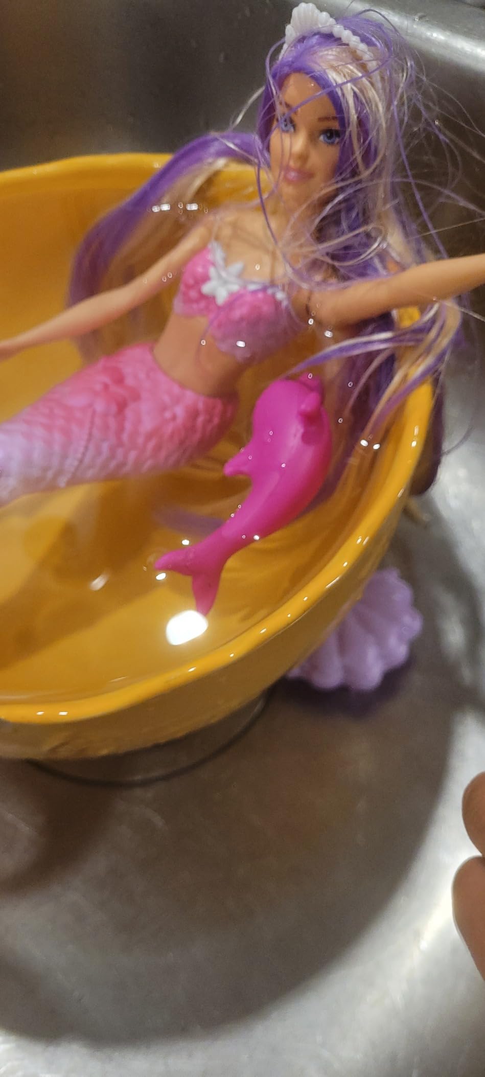 Barbie Mermaid Doll, Malibu with Pink Hair and Pet Dolphin customer photo 1